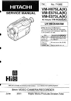 Сервисная инструкция Hitachi VM-E573LA, VM-E575LA, VM-H675LA ― Manual-Shop.ru