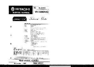 Service manual Hitachi VT-2300A ― Manual-Shop.ru