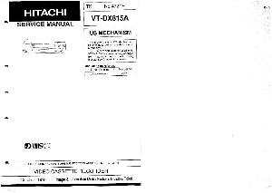 Сервисная инструкция Hitachi VT-DX815A ― Manual-Shop.ru