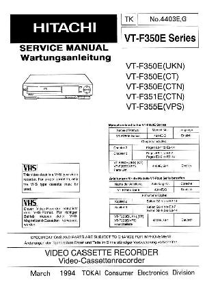 Сервисная инструкция Hitachi VT-F350E ― Manual-Shop.ru