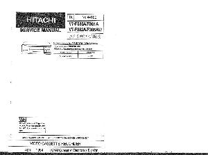 Сервисная инструкция Hitachi VT-F380A, VT-F381A, VT-F382A, VT-F385AW ― Manual-Shop.ru