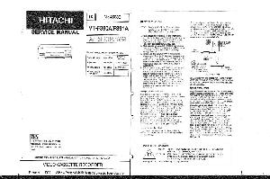 Сервисная инструкция Hitachi VT-F390A, VT-F391A ― Manual-Shop.ru