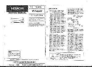 Сервисная инструкция Hitachi VT-F485AW ― Manual-Shop.ru