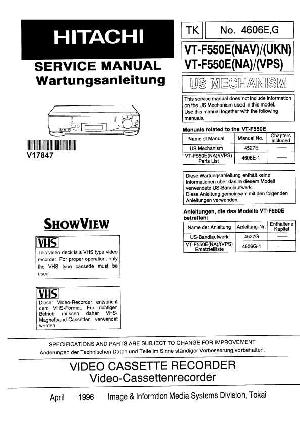 Сервисная инструкция Hitachi VT-F550E ― Manual-Shop.ru