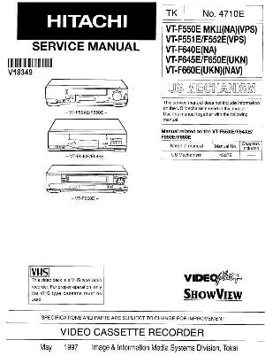 Сервисная инструкция Hitachi VT-F550E, VT-F640E ― Manual-Shop.ru