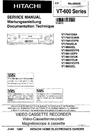 Service manual Hitachi VT-F641, VT-M602, VT-M605, VT-M610, VT-M631, VT-M632 ― Manual-Shop.ru