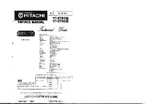 Service manual HITACHI VT-F782EL, VT-F786EL ― Manual-Shop.ru