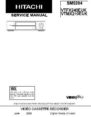 Сервисная инструкция Hitachi VT-FX240E, VT-MX210E ― Manual-Shop.ru