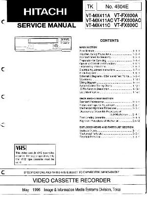 Сервисная инструкция Hitachi VT-FX600 ― Manual-Shop.ru