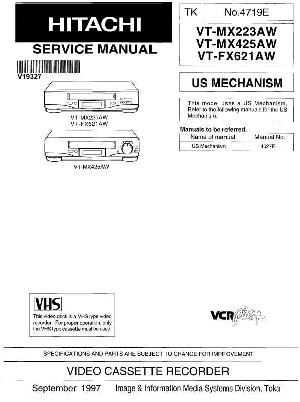 Сервисная инструкция Hitachi VT-FX621AW, VT-MX223AW, VT-MX425AW ― Manual-Shop.ru