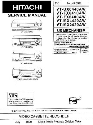 Service manual Hitachi VT-FX6400, VT-FX6410, VT-MX2420, VT-MX4420, VT-UX6440 ― Manual-Shop.ru