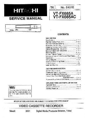 Сервисная инструкция Hitachi VT-FX665A ― Manual-Shop.ru