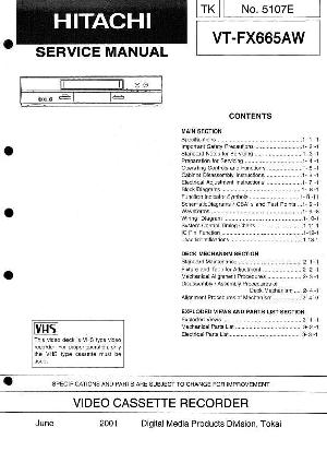 Service manual Hitachi VT-FX665AW ― Manual-Shop.ru