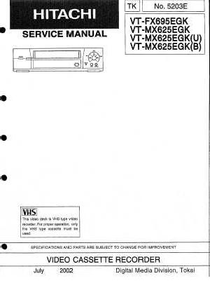 Сервисная инструкция Hitachi VT-FX695EGK, VT-MX625EGK ― Manual-Shop.ru