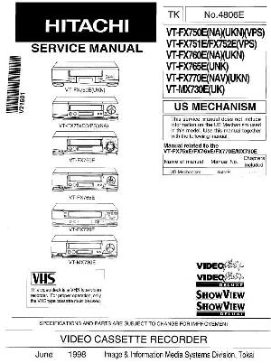 Сервисная инструкция Hitachi VT-FX750E, VT-FX751E, VT-FX752E, VT-FX760E, VT-FX765E, VT-FX770E, VT-MX730E ― Manual-Shop.ru