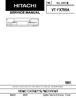 Сервисная инструкция Hitachi VT-FX795A ― Manual-Shop.ru