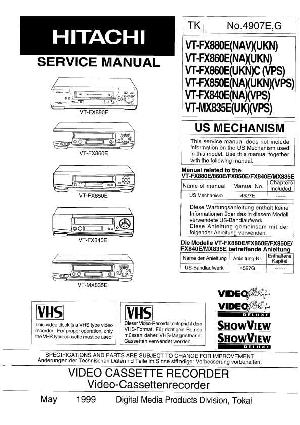 Service manual Hitachi VT-FX840E, VT-FX850E, VT-FX860E, VT-FX880, VT-MX835E ― Manual-Shop.ru