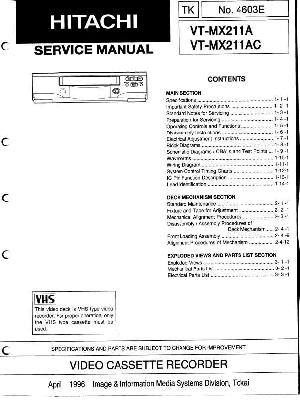 Сервисная инструкция Hitachi VT-MX211A ― Manual-Shop.ru