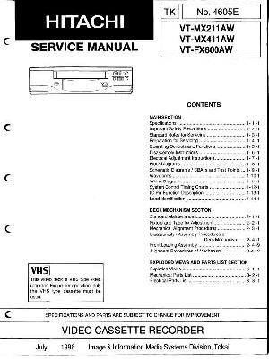 Сервисная инструкция Hitachi VT-MX211AW, VT-MX411AW ― Manual-Shop.ru