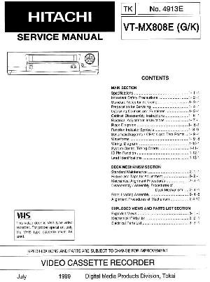 Сервисная инструкция Hitachi VT-MX808E ― Manual-Shop.ru
