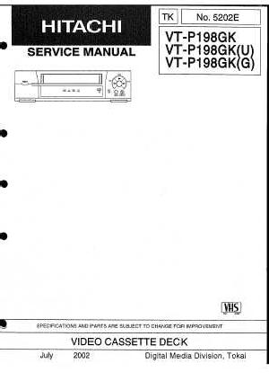 Service manual Hitachi VT-P198GK ― Manual-Shop.ru