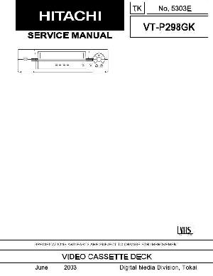 Сервисная инструкция Hitachi VT-P298GK ― Manual-Shop.ru