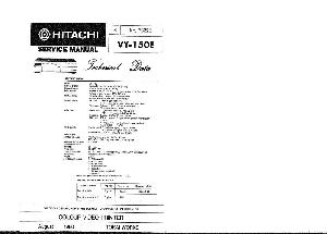 Сервисная инструкция HITACHI VY-150E ― Manual-Shop.ru