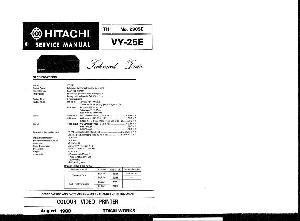 Сервисная инструкция Hitachi VY-25E ― Manual-Shop.ru