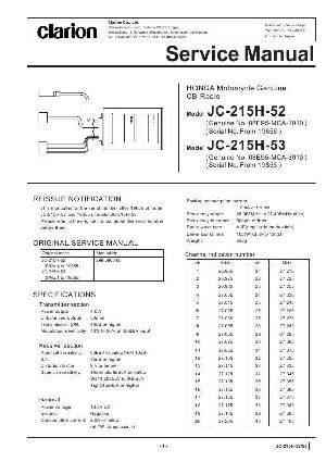 Сервисная инструкция Clarion JC-215H52 ― Manual-Shop.ru