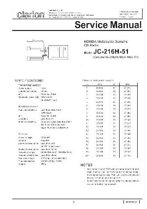 Сервисная инструкция Clarion JC-216H51 ― Manual-Shop.ru