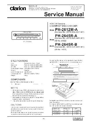Сервисная инструкция Clarion PH-2612MA ― Manual-Shop.ru