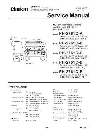 Сервисная инструкция Clarion PH-2761C ― Manual-Shop.ru