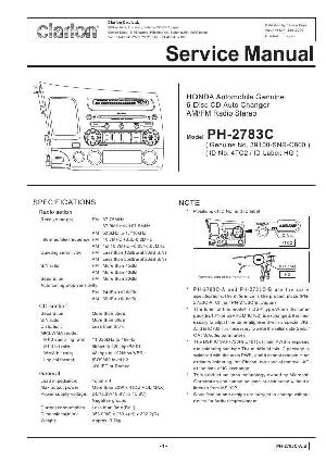 Сервисная инструкция Clarion PH-2783C ― Manual-Shop.ru