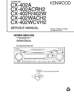 Сервисная инструкция HONDA Kenwood CX-402A ― Manual-Shop.ru