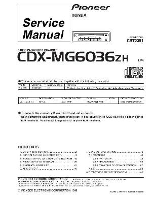 Сервисная инструкция Pioneer CDX-MG6036ZH ― Manual-Shop.ru