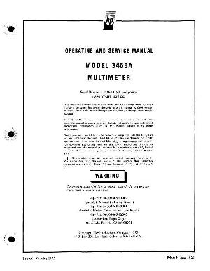 Service manual HP (Agilent) 3465A MULTIMETER ― Manual-Shop.ru
