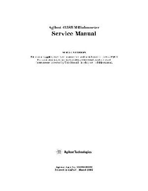 Service manual HP (Agilent) 4338B MILLIOHM METER ― Manual-Shop.ru