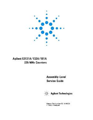 Service manual HP (Agilent) 53131A 53132A 53181A FREQUENCY COUNTERS ― Manual-Shop.ru