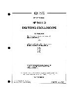 Сервисная инструкция HP (Agilent) 54111D DIGITIZING OSCILLOSCOPE