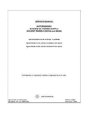 Service manual HP (Agilent) 6033A 6038A DC POWER SUPPLY ― Manual-Shop.ru