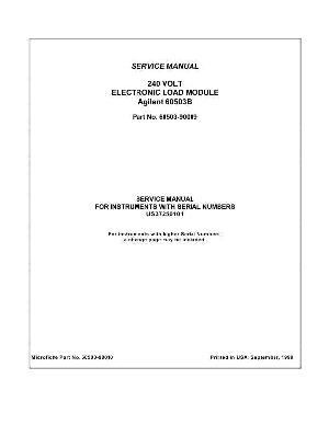 Service manual HP (Agilent) 60503B LOAD MODULE ― Manual-Shop.ru