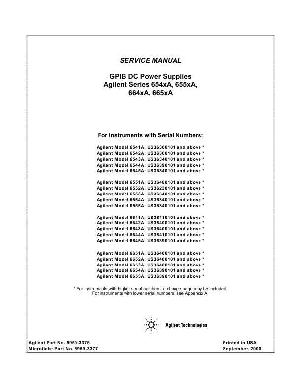 Service manual HP (Agilent) 654XA 655XA 664XA 665XA DC POWER SUPPLY ― Manual-Shop.ru