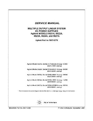 Service manual HP (Agilent) 6621A 6622A 6623A 6624A 6627A DC POWER SUPPLY ― Manual-Shop.ru