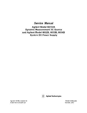 Сервисная инструкция HP (Agilent) 66332A 6632B 6633B 6634B DC POWER SUPPLY ― Manual-Shop.ru