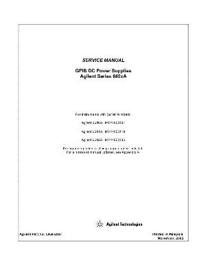 Service manual HP (Agilent) 669XA DC POWER SUPPLY ― Manual-Shop.ru