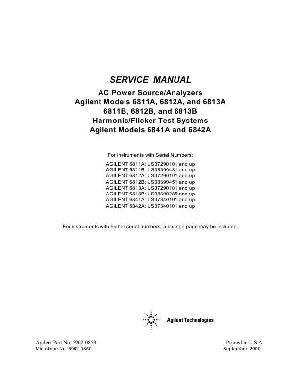 Service manual HP (Agilent) 6811A B 6812A B 6813A B AC POWER SOURCE AND ANALYZER ― Manual-Shop.ru