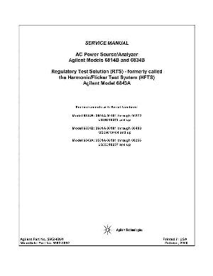 Service manual HP (Agilent) 6814B 6834B 6843B AC POWER SOLUTION ― Manual-Shop.ru