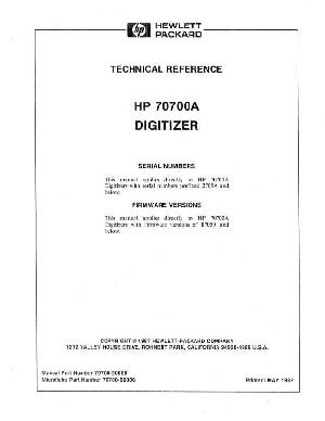 Service manual HP (Agilent) 70700A DIGITIZER ― Manual-Shop.ru