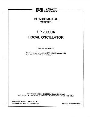Service manual HP (Agilent) 70900A LOCAL OSCILLATOR ― Manual-Shop.ru