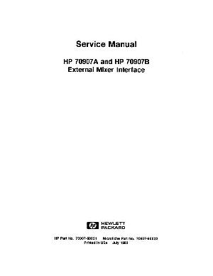 Service manual HP (Agilent) 70907A B EXTERNAL MIXER INTERFACE ― Manual-Shop.ru
